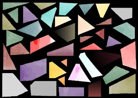 A set of torn paper frames. Stock Illustration