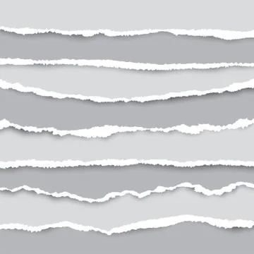 A set of torn pieces of paper in many size. Used as a background and adding t Stock Illustration