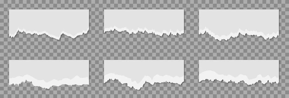 Set of torn sheets of paper Stock Illustration
