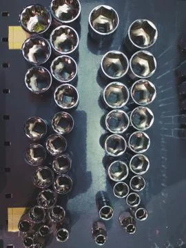 Set of Torx Sockets for spanner Ratchets wrench block Stock Photos