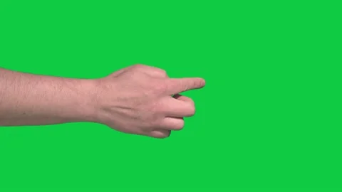Set Touch Screen Finger On Green Screen Stock Footage 144199310