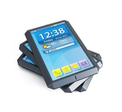 Set of touchscreen smartphones Stock-Illustration