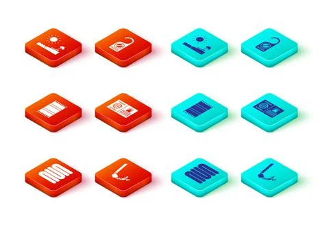 Set Towel stack, Snorkel, Beach towel, Passport, Please do not disturb and with Illustrazione stock