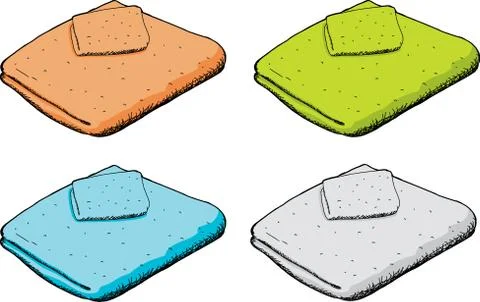 Set of towels Stock Illustration