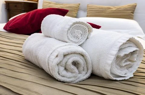 Set of towels Stock Photos