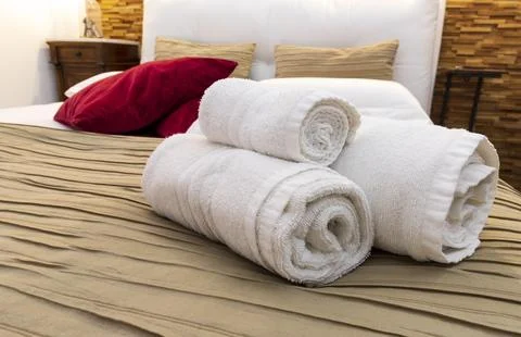 Set of towels Stock Photos