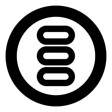 Set towels stack of folded bath napkins icon in circle round black color ve.. Stock Illustration