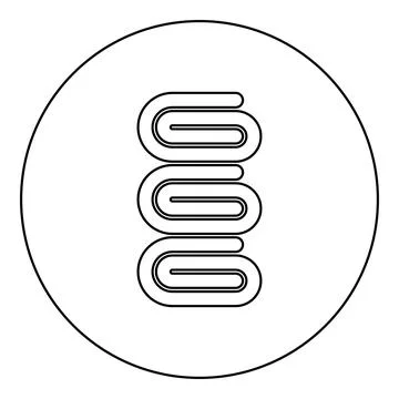 Set towels stack of folded bath napkins icon in circle round black color ve.. Stock Illustration