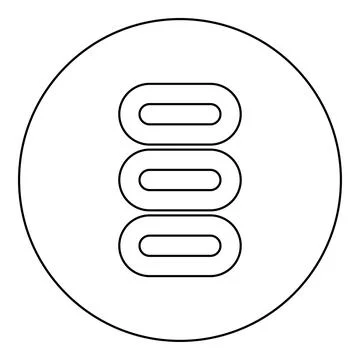 Set towels stack of folded bath napkins icon in circle round black color ve.. Stock Illustration