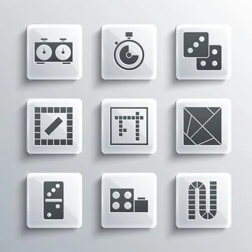 Set Toy building block bricks, Board game, Rubik cube, Bingo, Domino, Time chess Ilustración de archivo