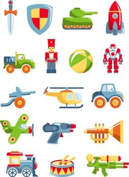 Set of toys for boys Stock-Illustration
