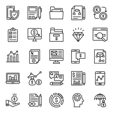 Set of Trade Line Vectors Pack Stock Illustration