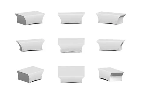 Set Trade Show Table Covers on White Background Vector Illustration. Illustrazione stock