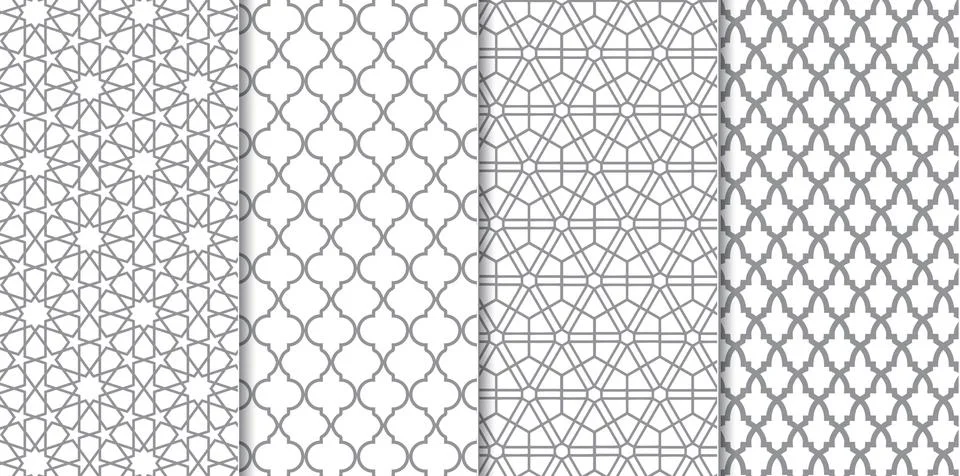 The set of Traditional Arabian pattern Stock Illustration