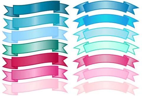 Set of Traditional Banners 스톡 일러스트