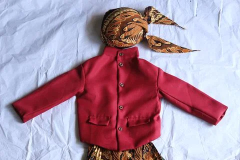 A set of a traditional clothing from Central Java Indonesia Stock Photos