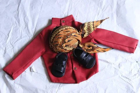 A set of a traditional clothing from Central Java Indonesia Stock Photos