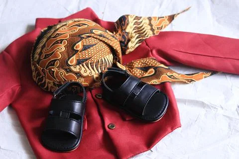 A set of a traditional clothing from Central Java Indonesia Stock Photos