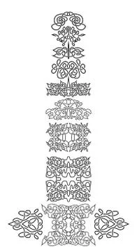 Set of traditional vector celtic ornaments Ilustración de archivo