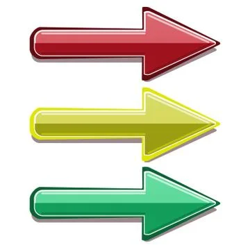 Set of traffic light arrows. vector illustration. Stock Illustration