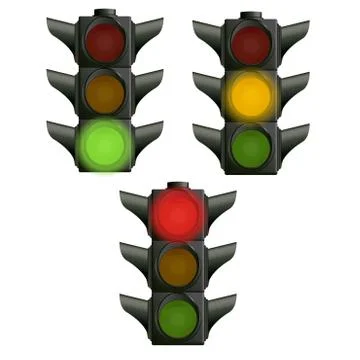 Set of traffic lights Stock Illustration