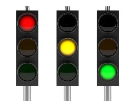 Set of traffic lights 库存插图