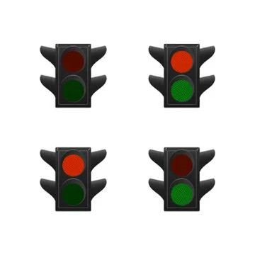Set of traffic lights Stock Illustration