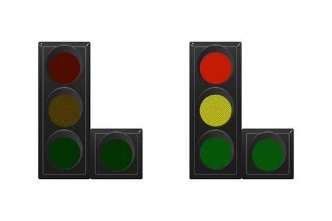 Set of traffic lights Stock Illustration