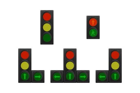 Set of traffic lights Stock Illustration