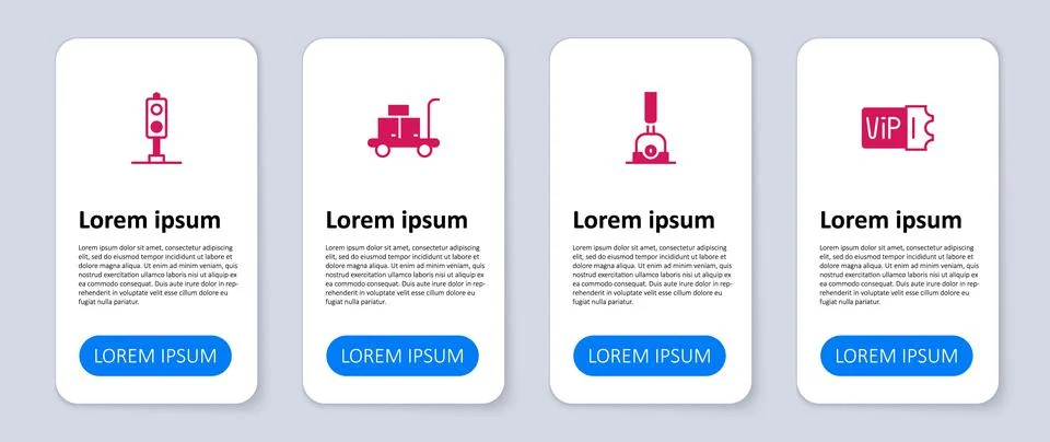Set Train ticket, Arrow for switching the railway, Trolley suitcase and traffic Illustration