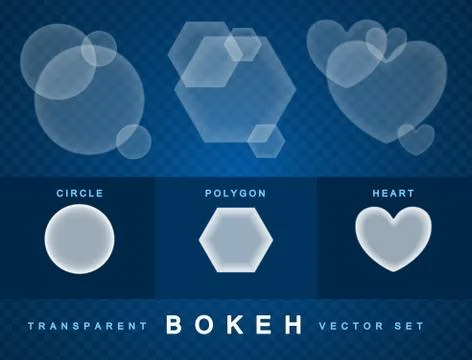 Set of transparent bokeh forms effect 스톡 일러스트