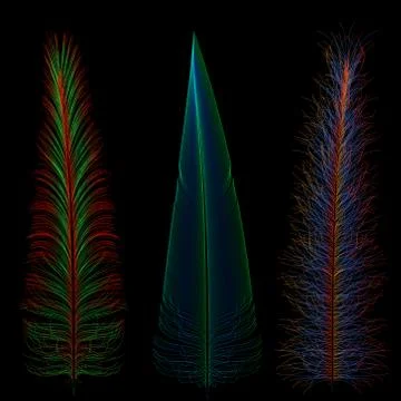 Set of transparent feathers - vector illustration Stock Illustration