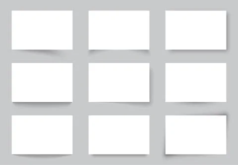 Set of transparent realistic shadow effects. Vector illustration Stock Illustration