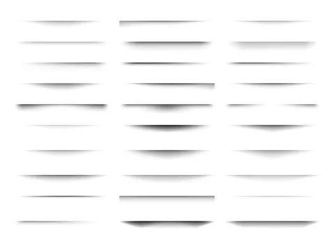 Set of transparent shadow with soft edges. Realistic shadow effect isolated o イラスト素材