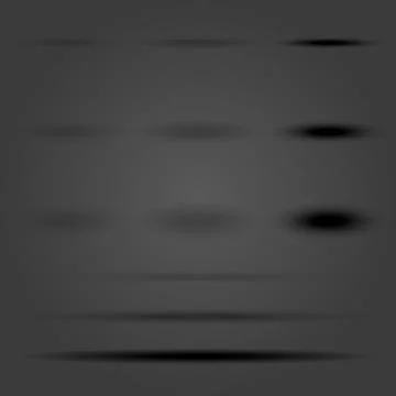 Set of Transparent Shadows Stock Illustration