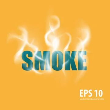 Set of transparent smoke on a plaid background Stock Illustration