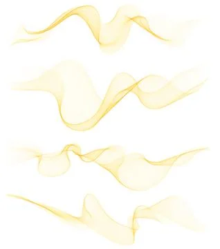 Set of transparent soft lines on white Stock Illustration