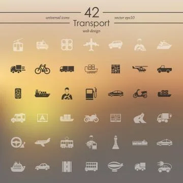 Set of transport icons イラスト素材