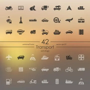 Set of transport icons イラスト素材