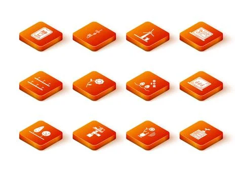 Set Trees, Automatic irrigation sprinklers, Flower, Smart farming technology Illustrazione stock