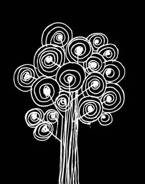 Set of trees with leaves Stock Illustration