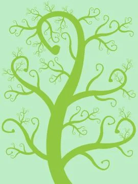 Set of trees with leaves 스톡 일러스트