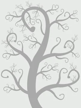 Set of trees with leaves Stock Illustration
