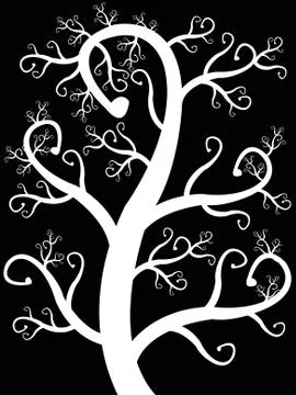 Set of trees with leaves 스톡 일러스트