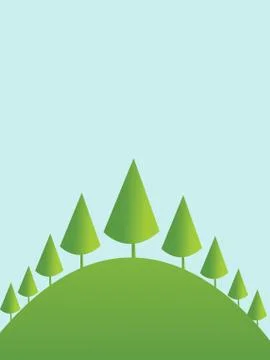 Set of trees with leaves Stock Illustration