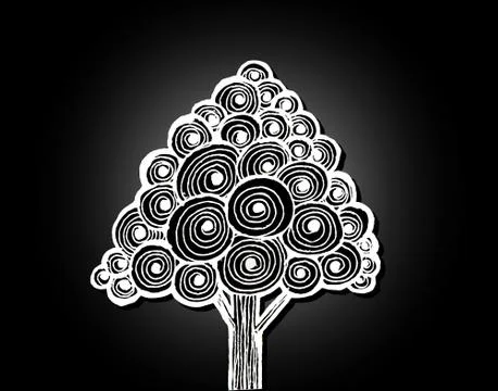 Set of trees with leaves 스톡 일러스트