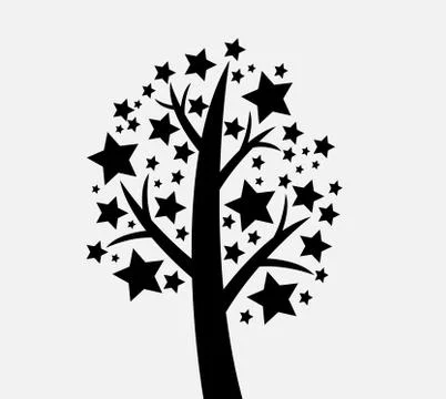 Set of trees with leaves Stock Illustration