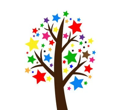 Set of trees with leaves Stock Illustration