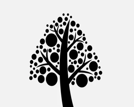 Set of trees with leaves Stock Illustration
