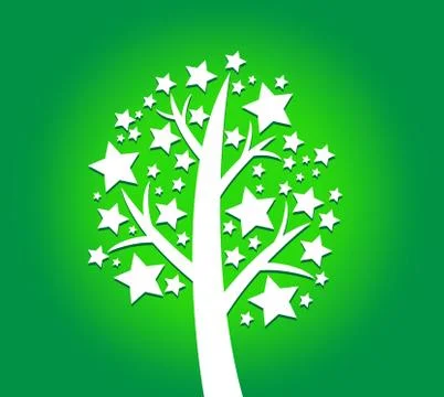 Set of trees with leaves 스톡 일러스트